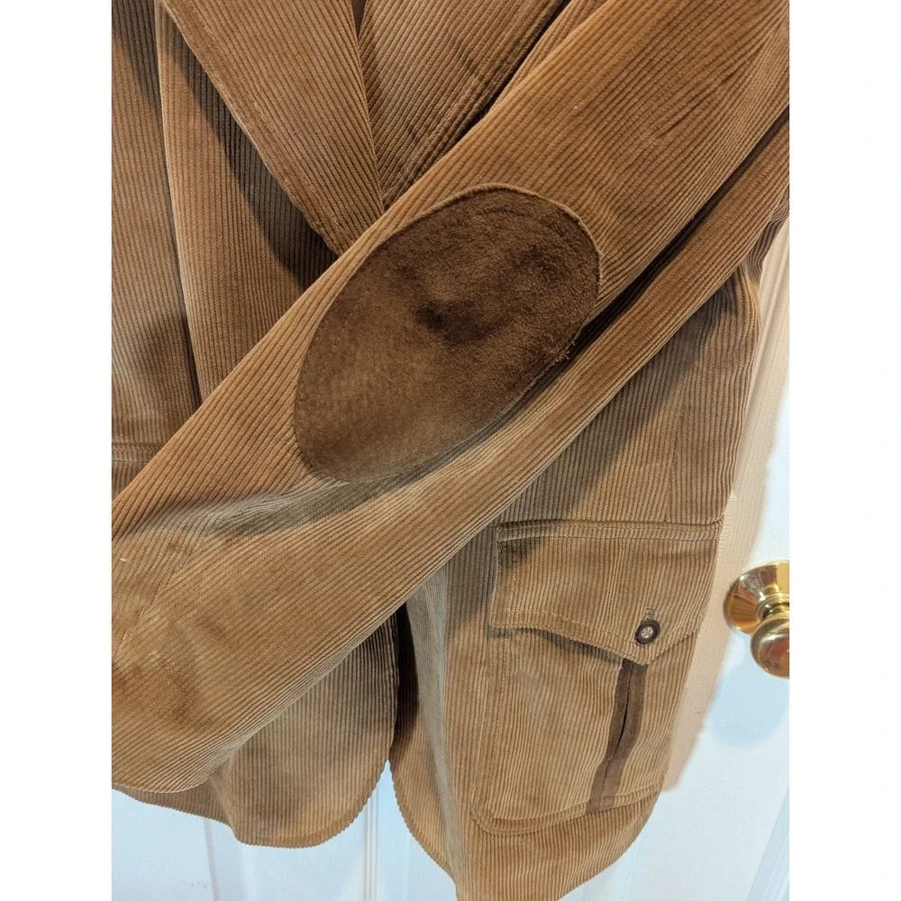 Vintage Corduroy Heritage Blazer Suede Elbow Brown Sport Coat 40 L Ivy Preppy